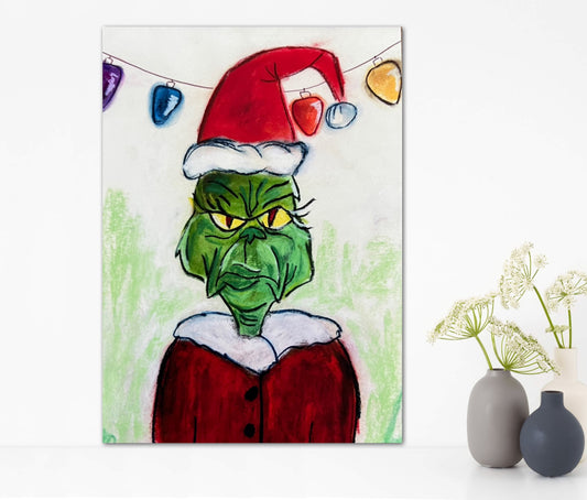 Santa Grinch - fine prints and canvas prints in more size