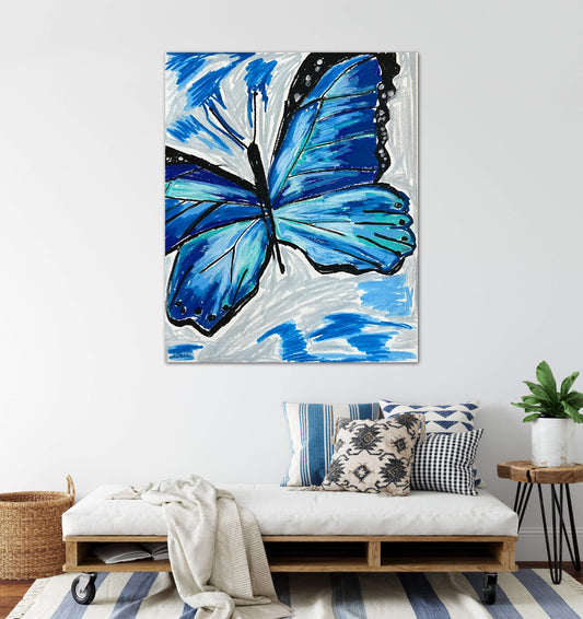The Blue Butterfly - Art Prints