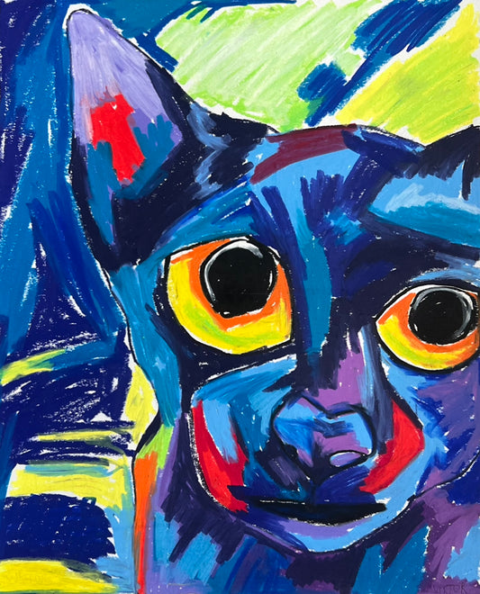 The Blue Cat - Art Prints