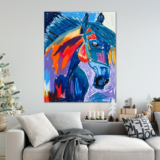 The Blue Horse - Art Prints