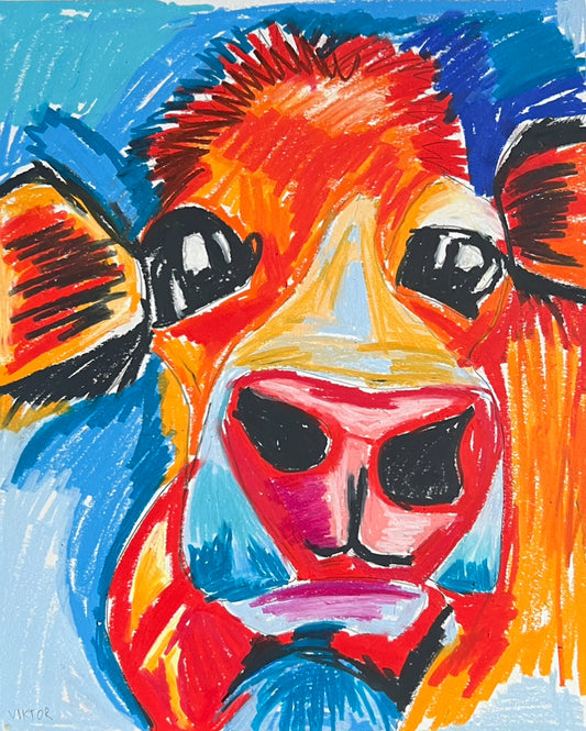 LULU, the Orange Cow - Art Prints