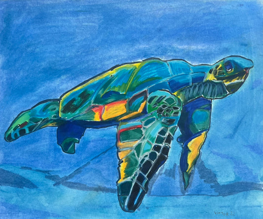 Blue Turtle - Art Prints