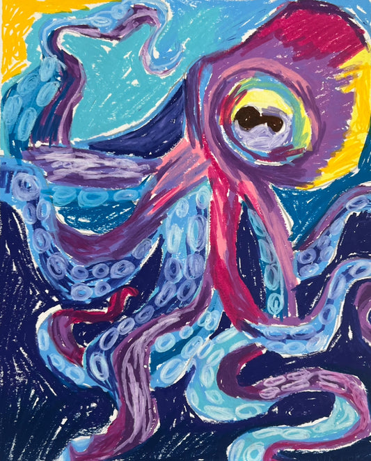 The Purple Octopus - Art Prints