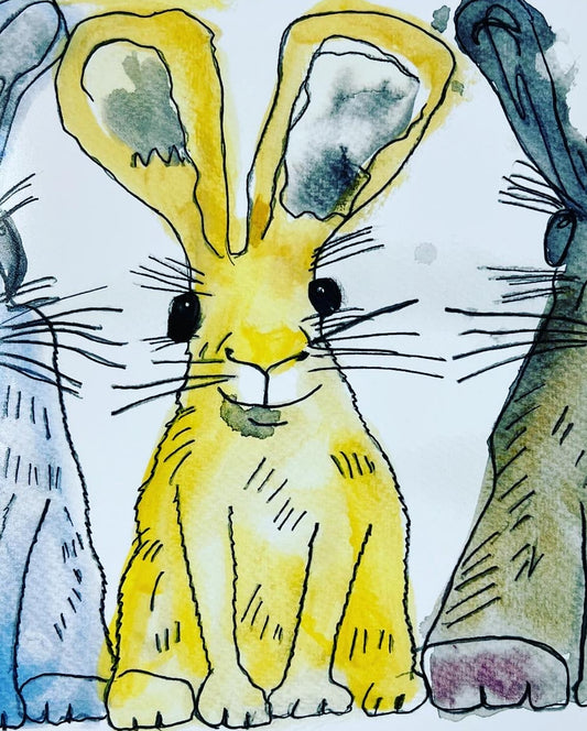 Rabbit Collection 5 (Three Rabbits) - Art Prints