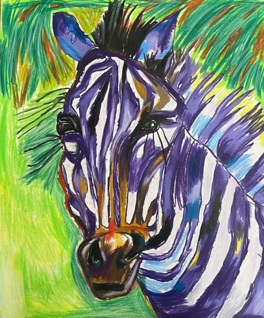 Purple Zebra - Art Prints - Vichy's Art