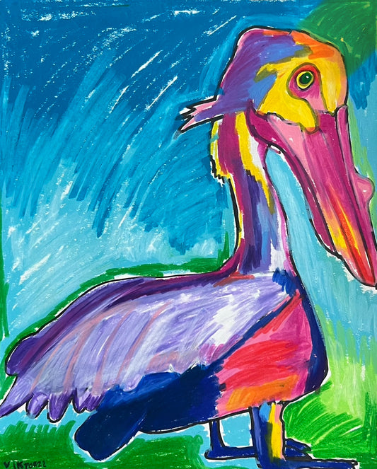 Abstract Pelican - Art Prints