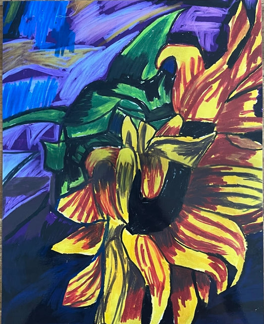 Shy Sunflower - Art Prints - Vichy's Art
