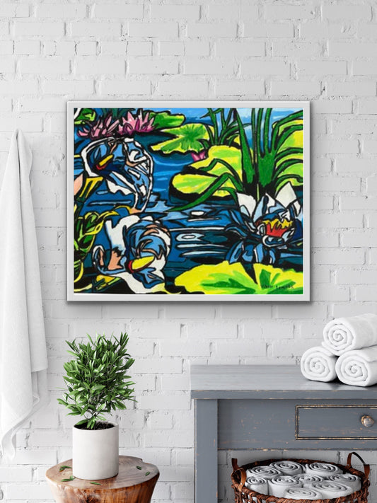 Lotus in the pond - fine prints of original artwork