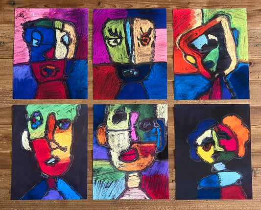 LIMITED TIME SALE: Set of 6 Abstract Faces