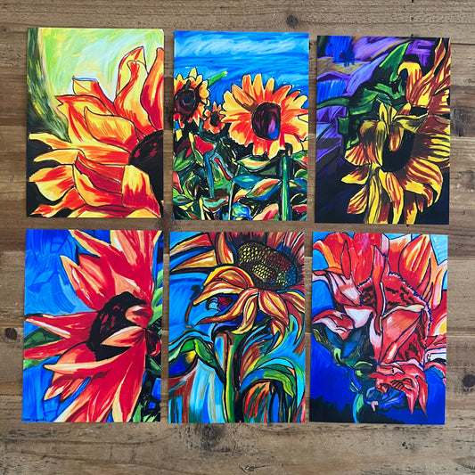 Sunflower Heaven - Set of 6 prints/canvas prints - Vichy's Art