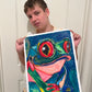 Mr Froggie the Frog - ORIGINAL  14x17”