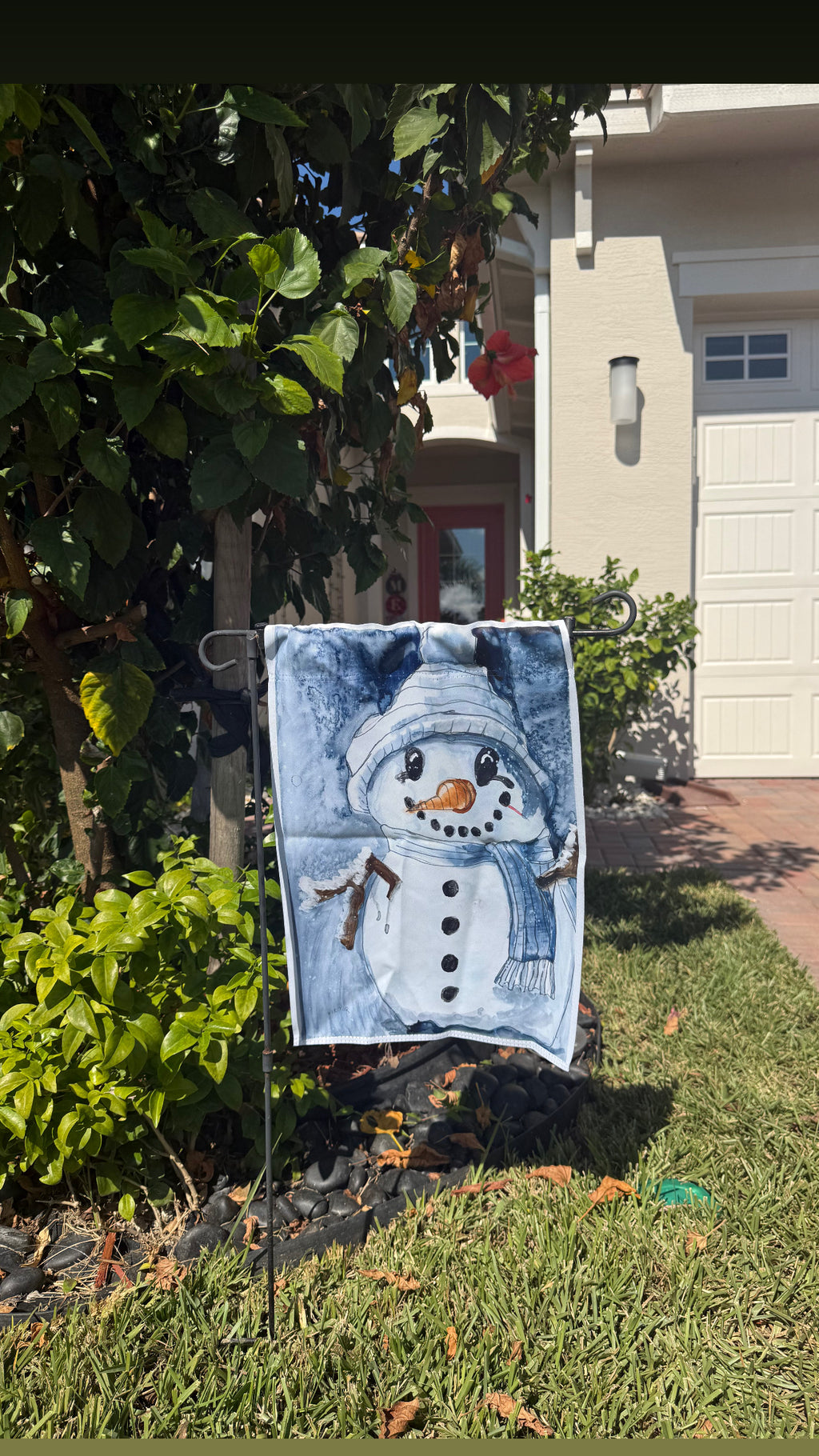 Snowman - Garden flag