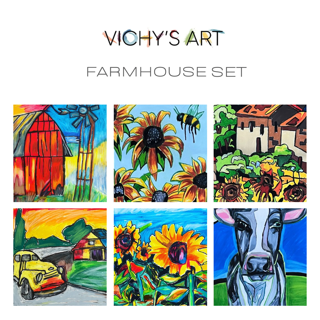 Farmhouse - Set of 6 paper prints/canvas prints
