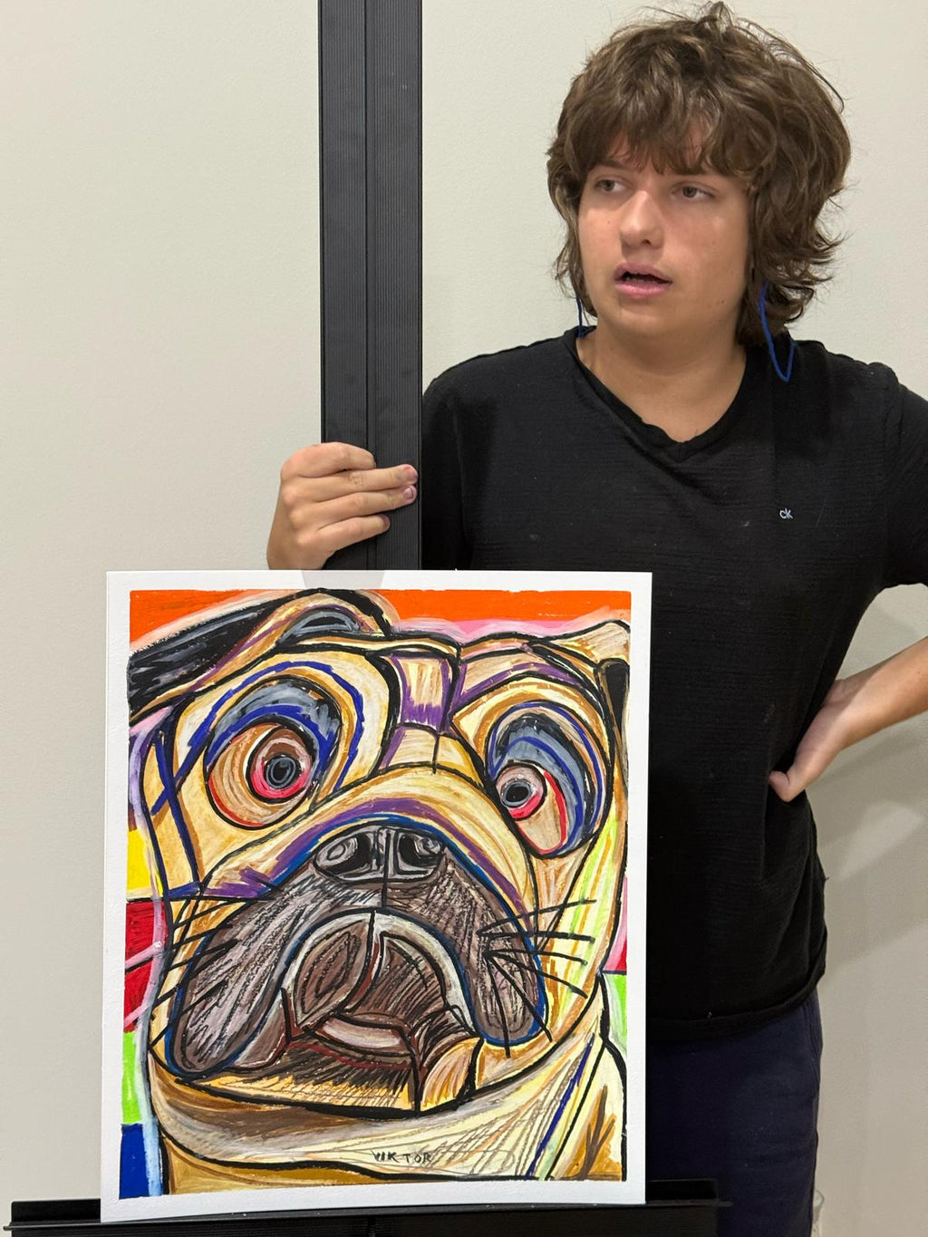 The Pug - ORIGINAL 16x19” (How is created - video)