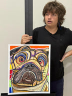 The Pug - ORIGINAL 16x19” (How is created - video)