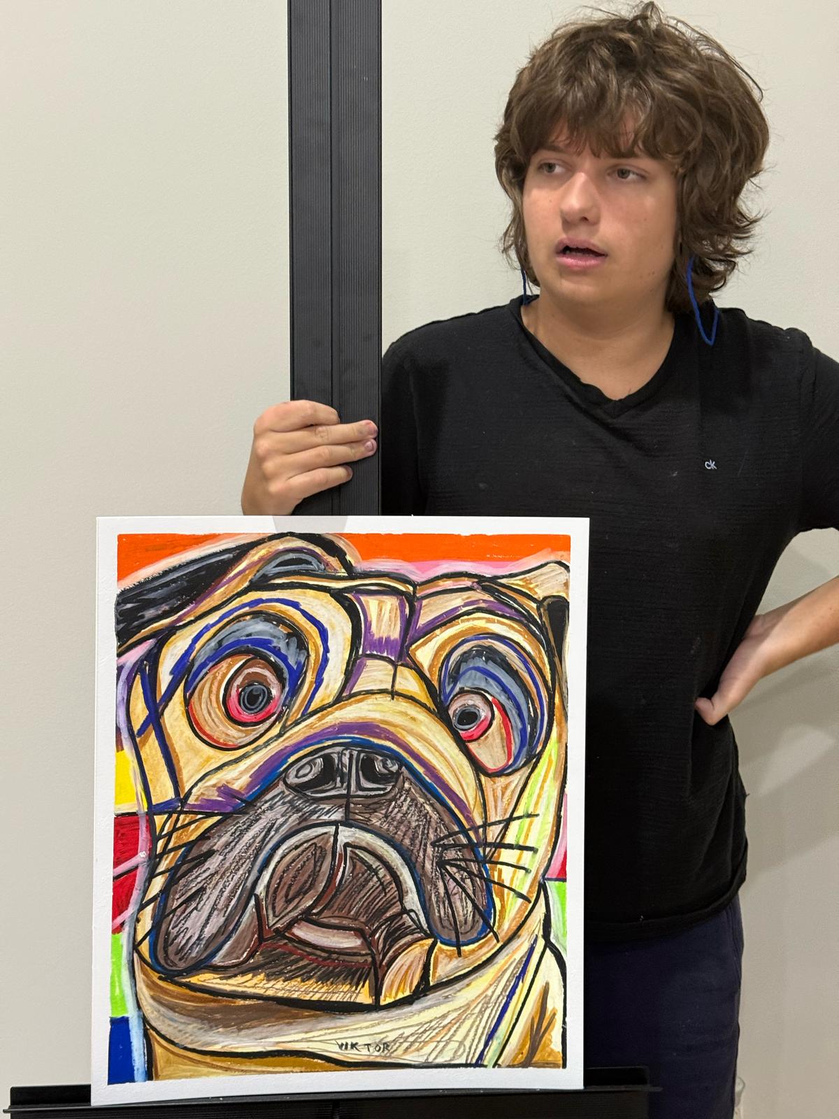 The Pug - ORIGINAL 16x19” (How is created - video)