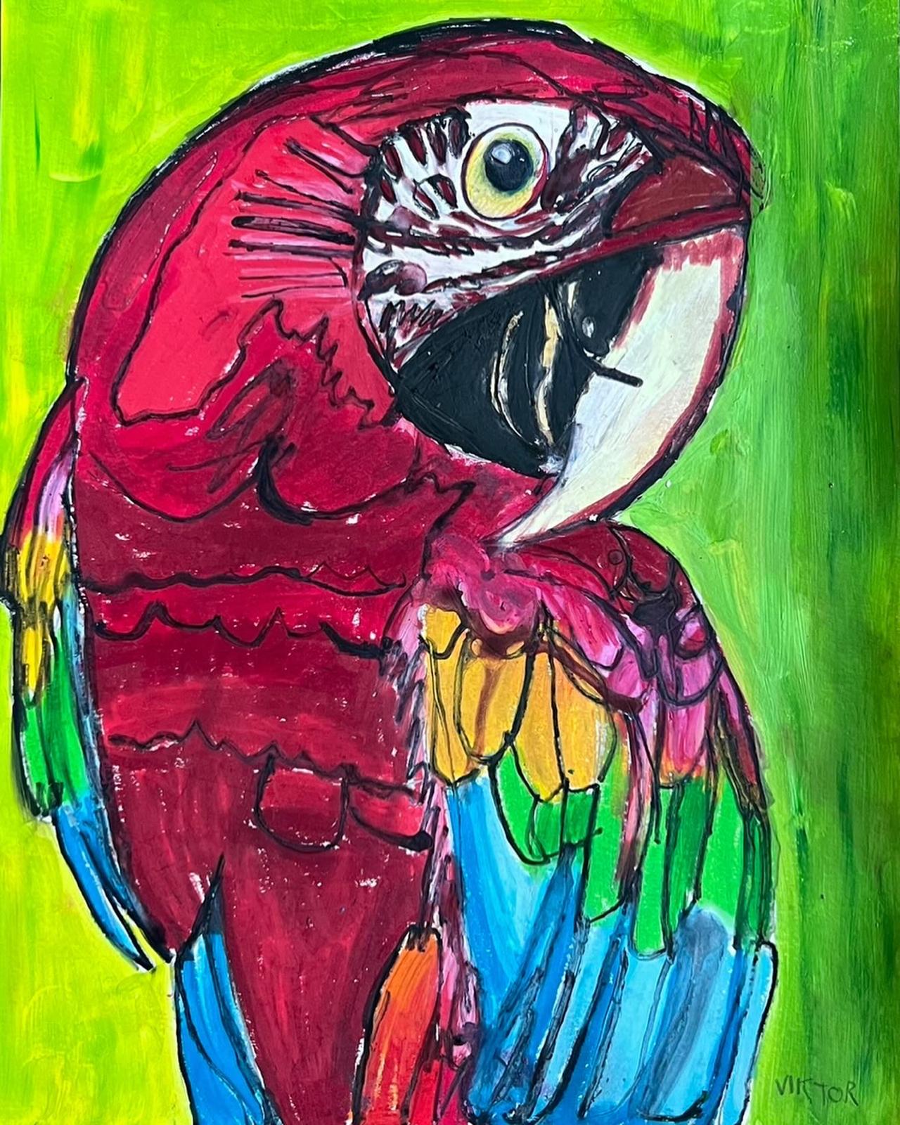 Parrots - Set of 6 paper prints/canvas prints