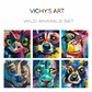 Wild Animals - Set of 6 paper prints/canvas prints