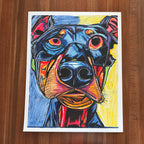 Dobermann - ORIGINAL 16x20” (video attached)