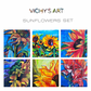 Sunflowers - Set of 6 paper prints/canvas prints