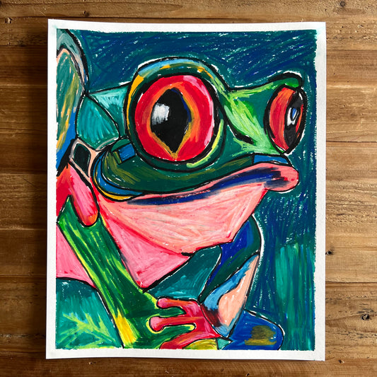 Mr Froggie the Frog - ORIGINAL  14x17”