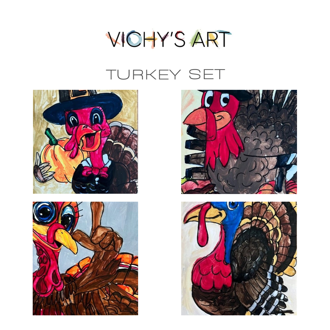 Turkey - Set of 4 paper prints/canvas prints