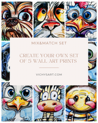 MIX and MATCH: Make your own SET OF 5 favorite prints - Vichy's Art