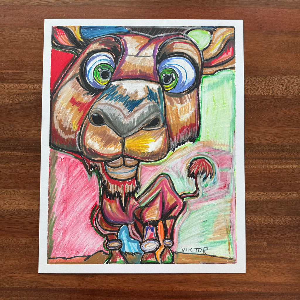 Camel - ORIGINAL OIL PASTEL ARTWORK - 16x20” (video attached)