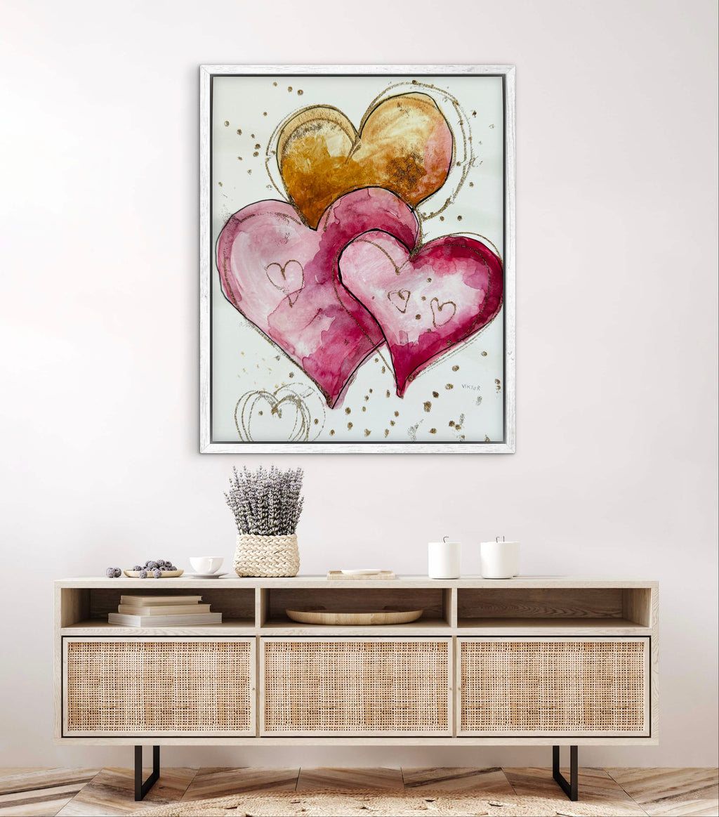 Golden Hearts V - Art Prints