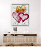Golden Hearts V - Art Prints