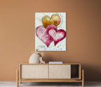 Golden Hearts V - Art Prints