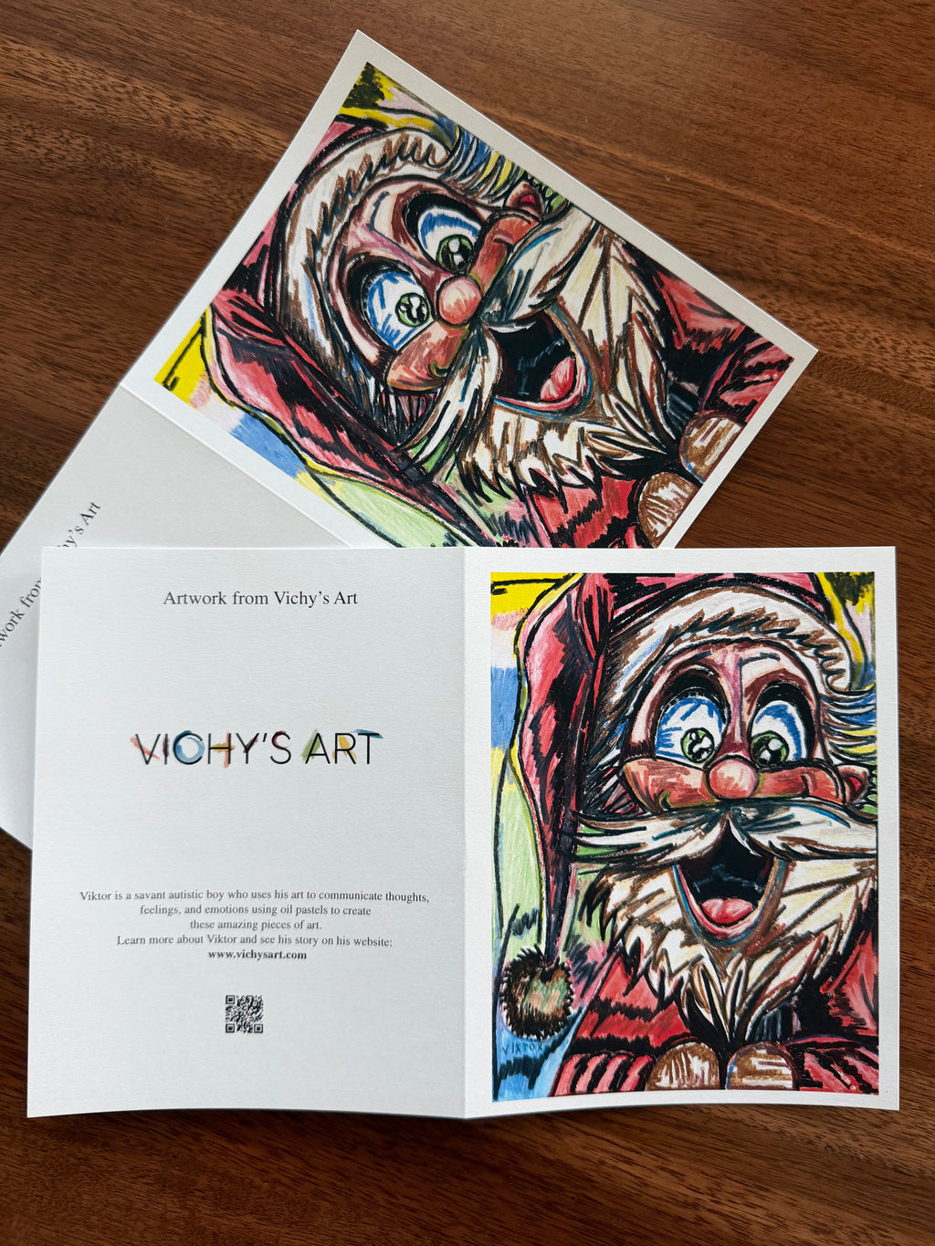 Joyful Santa - Greeting cards (set of 10)