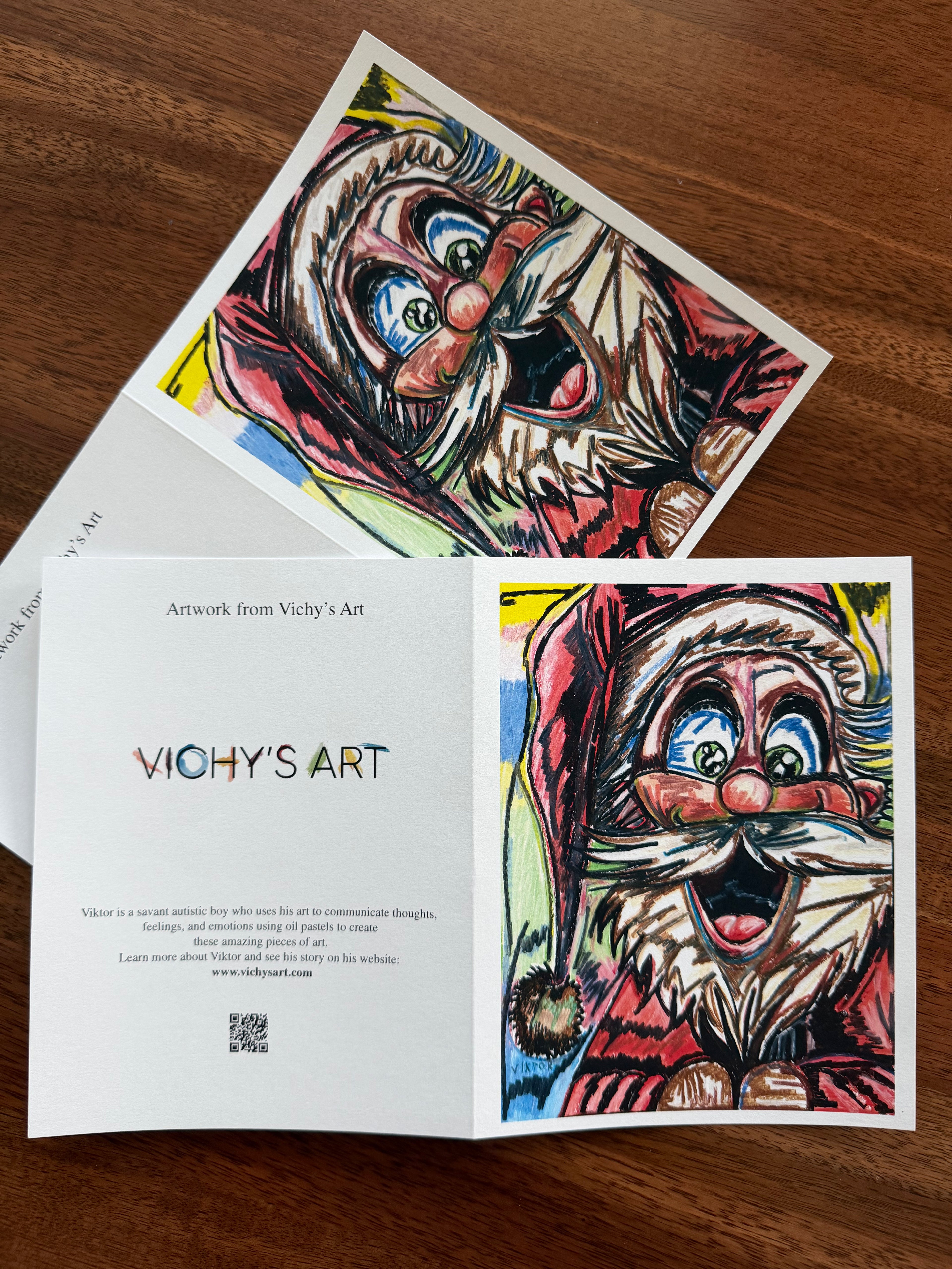 Joyful Santa - Greeting cards (set of 10)