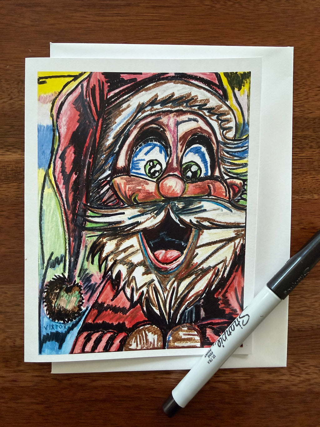 Joyful Santa - Greeting cards (set of 10)