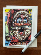 Joyful Santa - Greeting cards (set of 10)