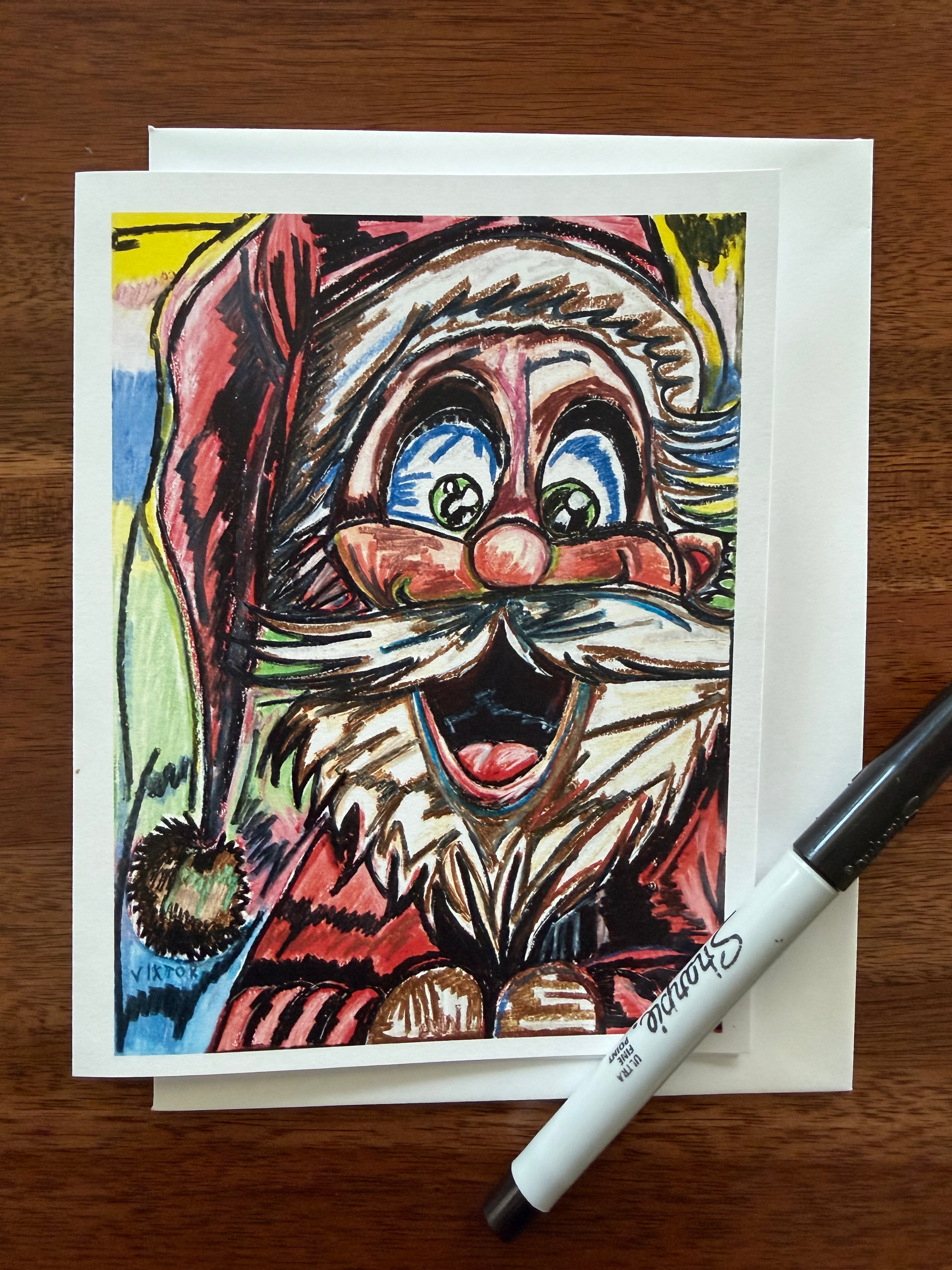 Joyful Santa - Greeting cards (set of 10)