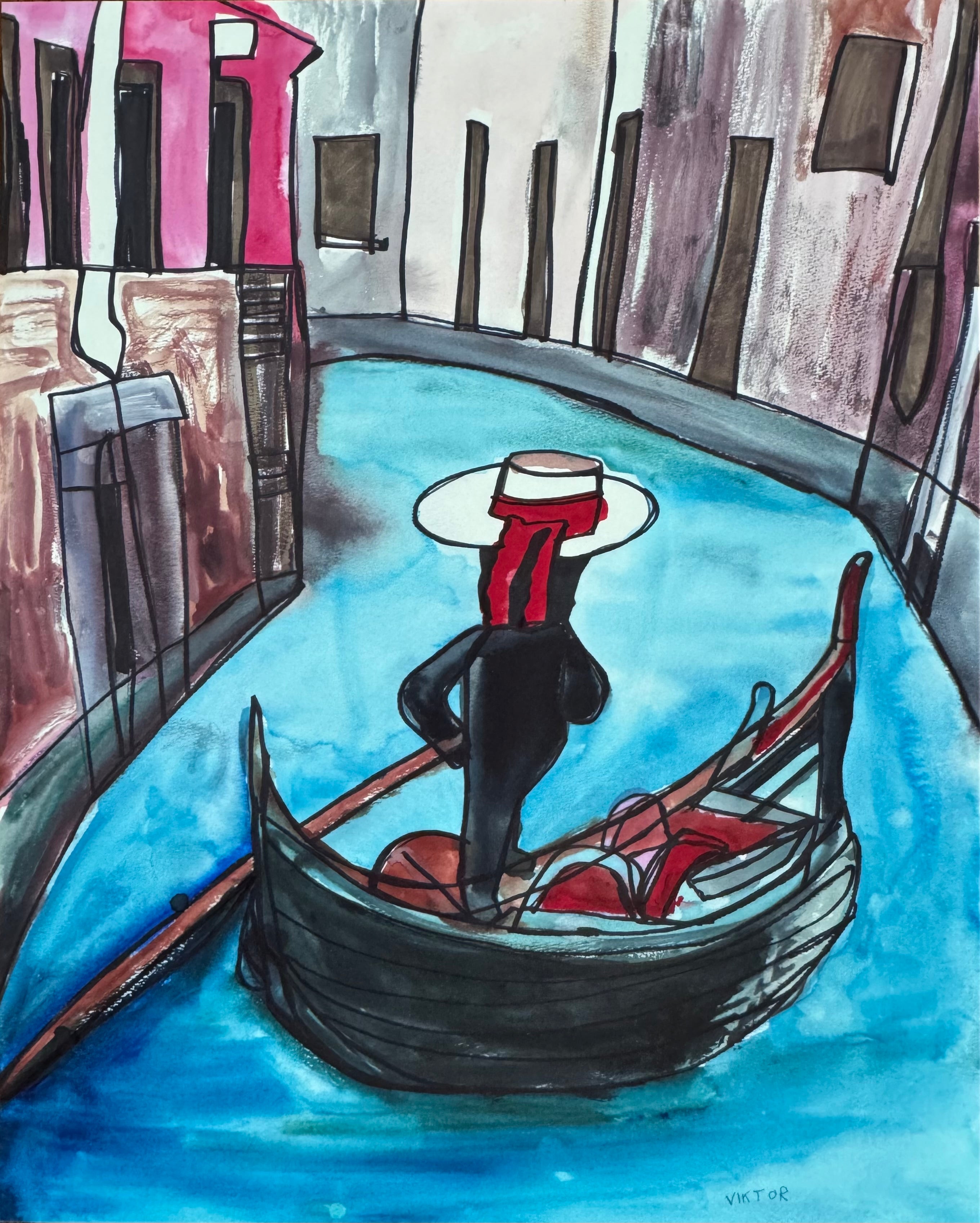 Venice Gondolier - Art Prints