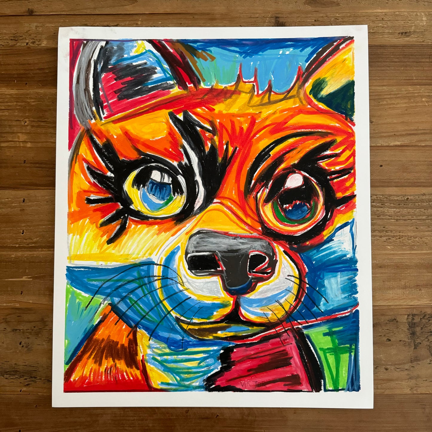 Baby Fox  - ORIGINAL  14x17”