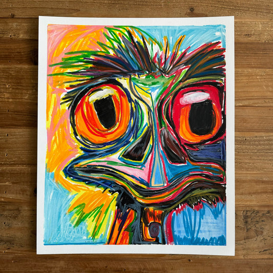 The Ostrich  - ORIGINAL  14x17”