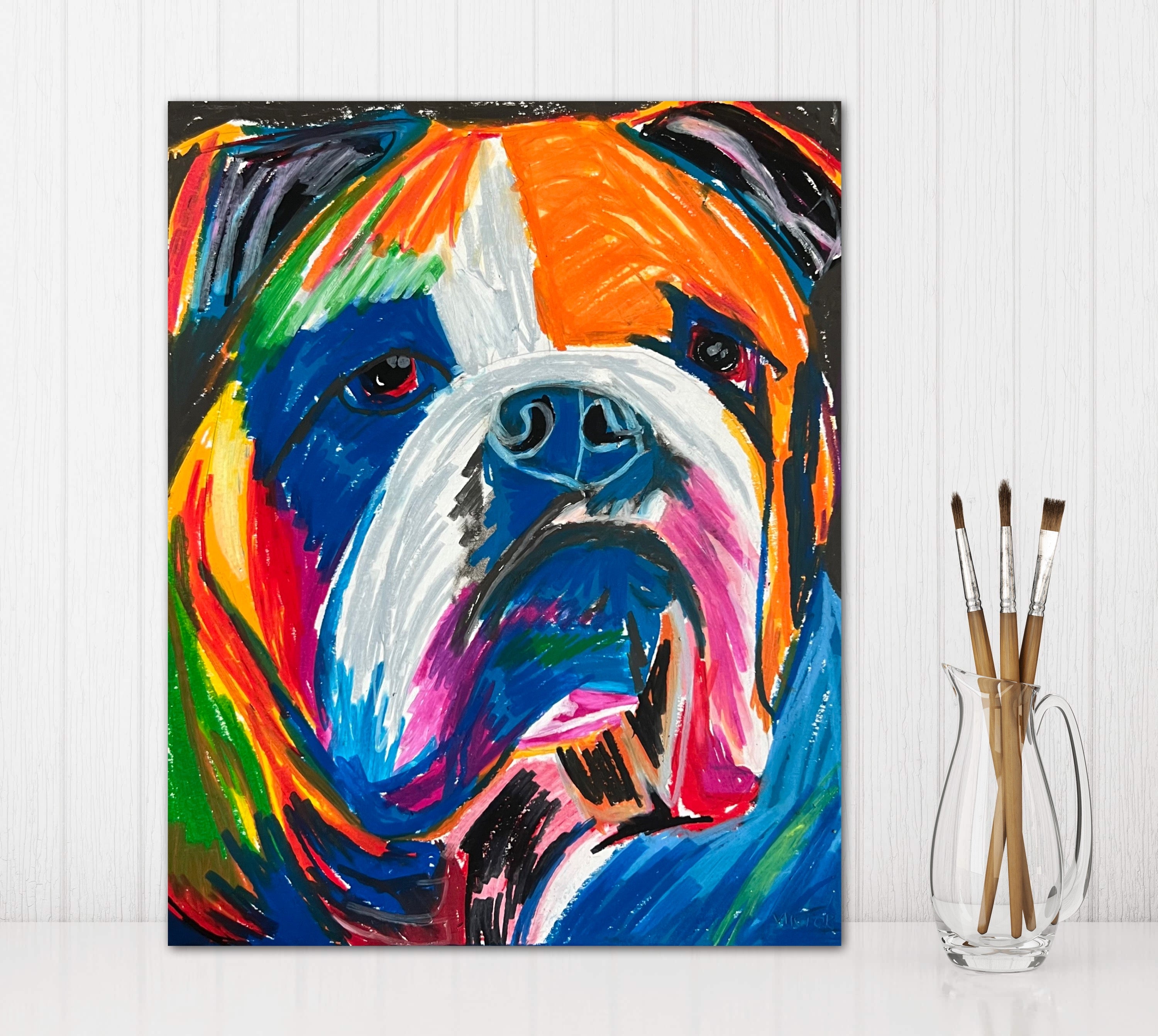 Orange Bulldog - Art Prints