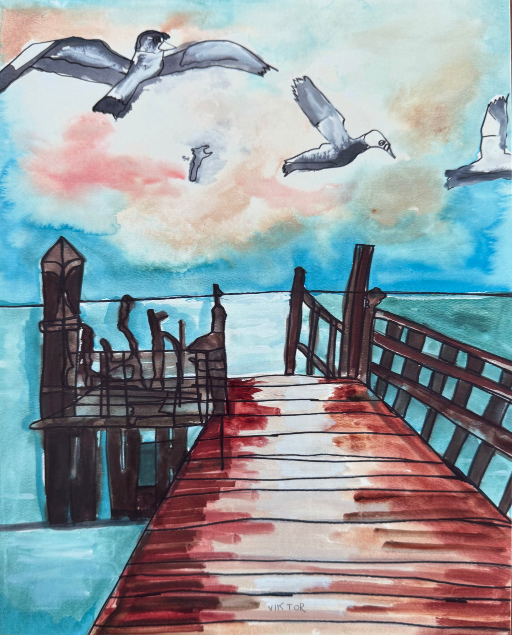 Coastal Seagulls - Art Prints