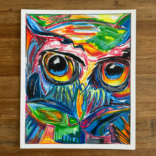 The Owl - ORIGINAL  14x17”