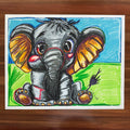 Silly Sally - ORIGINAL OIL PASTEL ARTWORK - 24x19"