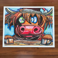 Snowball - ORIGINAL OIL PASTEL ARTWORK - 20x16"