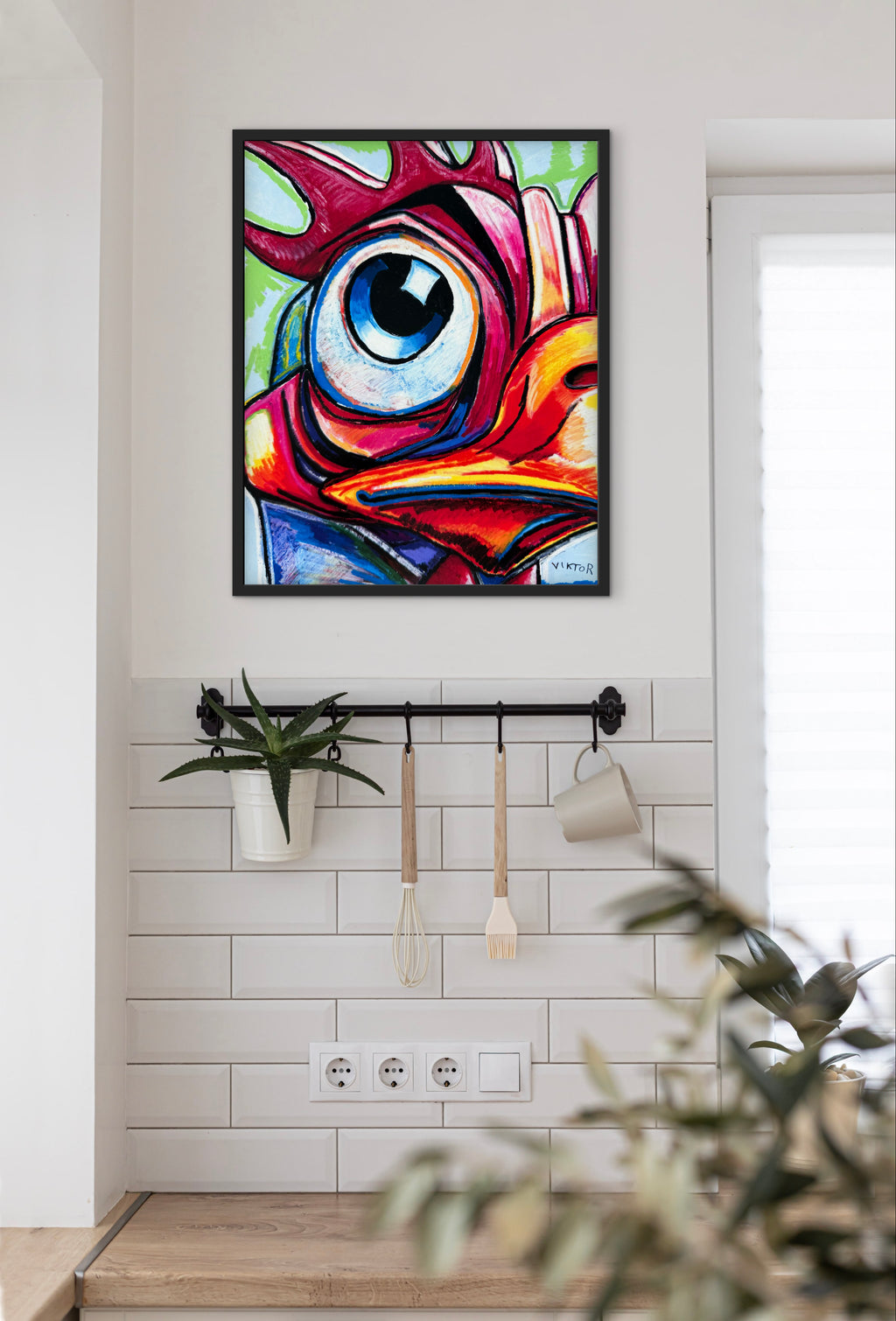 The Rooster's Gaze - Art Prints