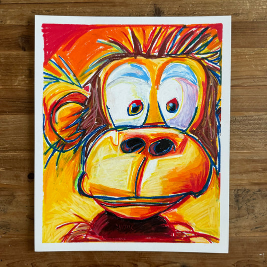 The Silly Monkey  - ORIGINAL  14x17”