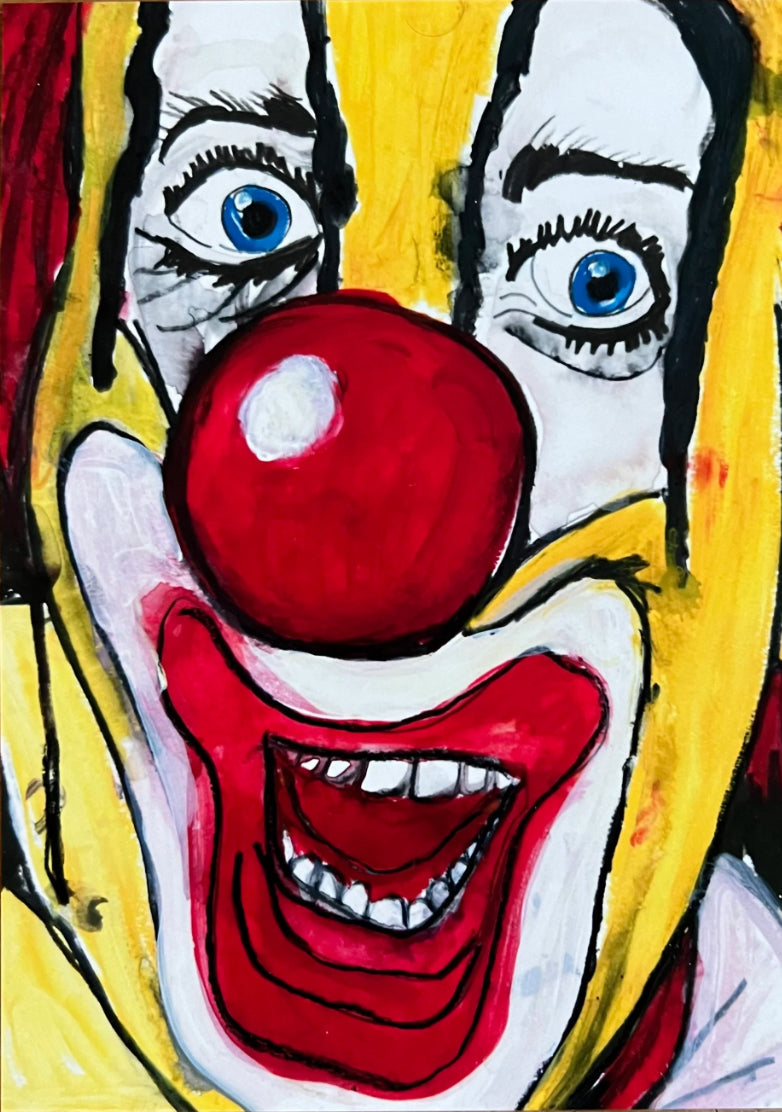 Clowns - Set of 4 paper prints/canvas prints