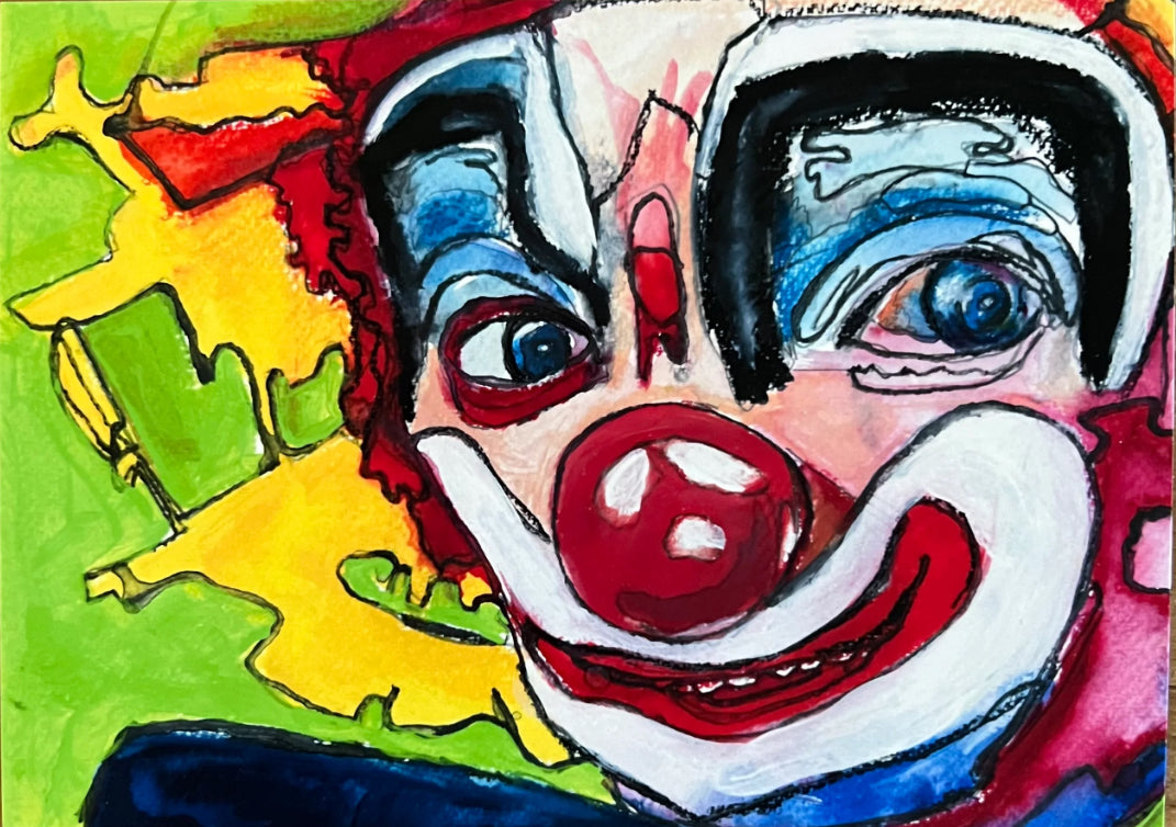 Clowns - Set of 4 paper prints/canvas prints