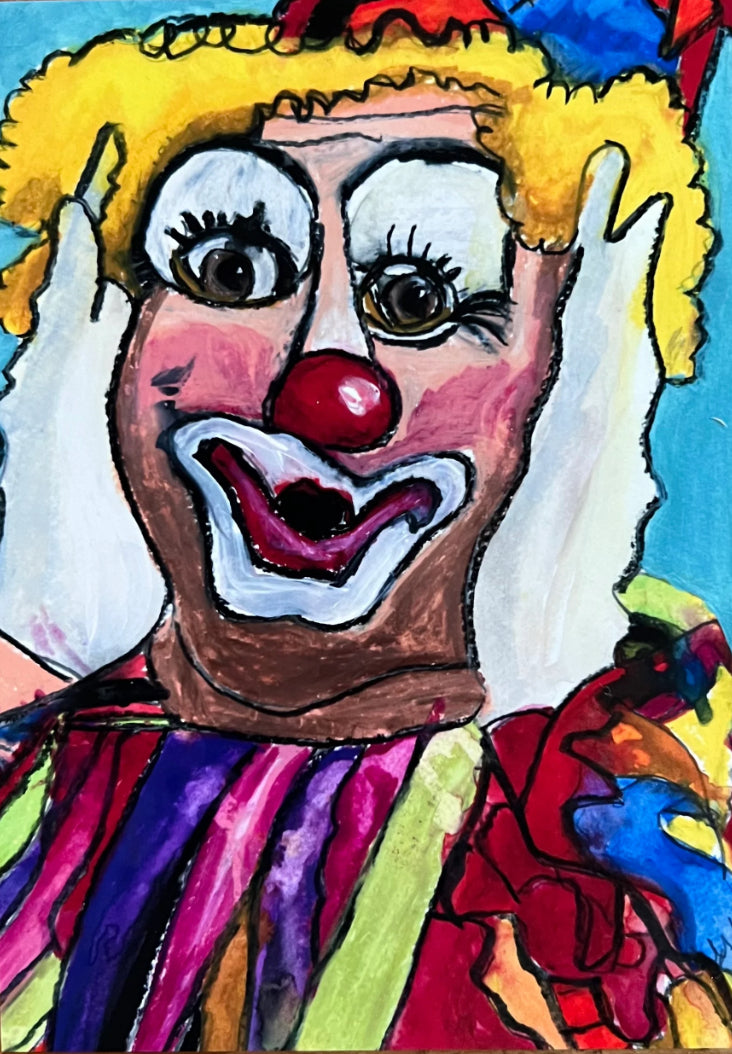 Clowns - Set of 4 paper prints/canvas prints