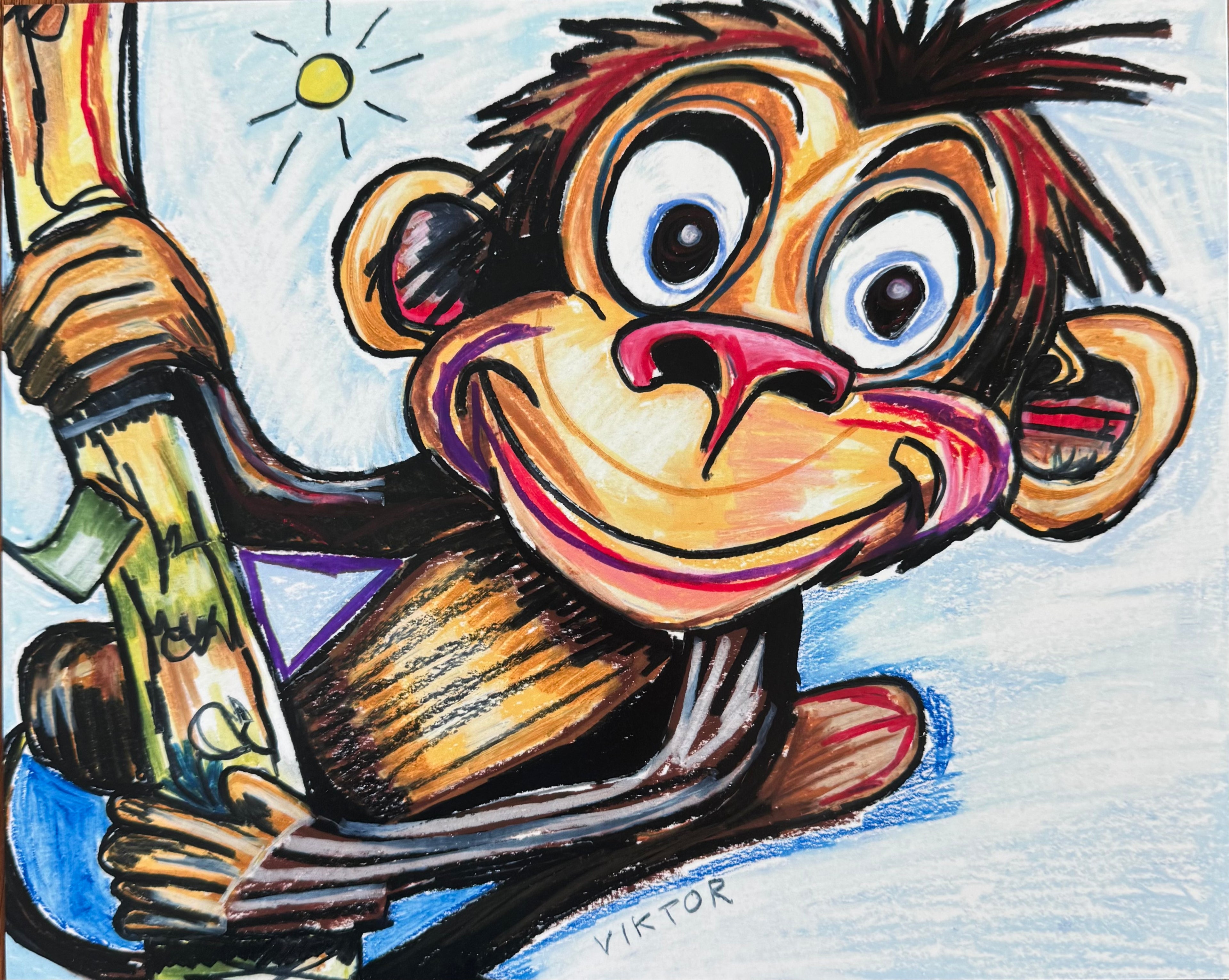 Happy Monkey - Art Prints